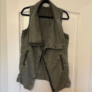 Anthropologie Green Utility Vest Relaxed Fit